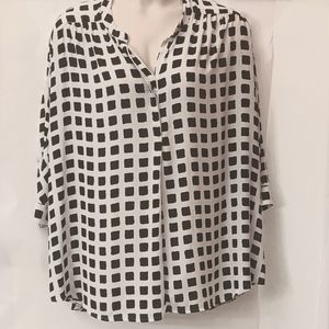 Lane Bryant 3/4 Sleeve Popover Blouse Size 26/28